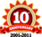 10 years of service to the business community.