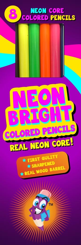 Wholesale Neon Bright Colored Pencils(24x.11)