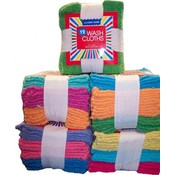 12 Pack Bright Colored Wash Cloths