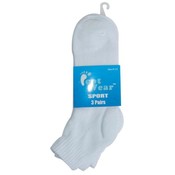 Women's 3 Pair Ankle White Socks