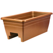 Planter 24" Deck Rail Bx Clay