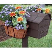 Mailbox Flower Garden Black W(Pack of 6)