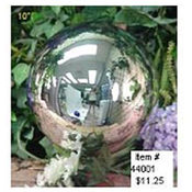 Gazing Ball 10" Silver