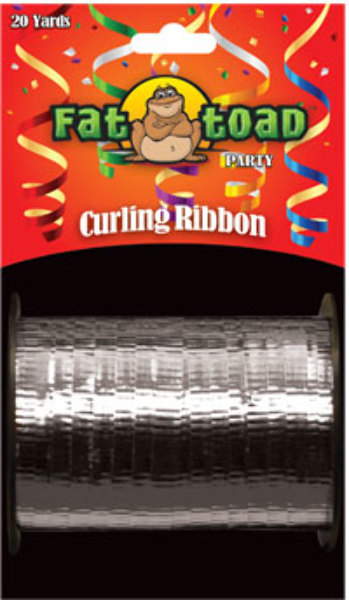 Wholesale Fat Toad Curling Ribbon Silver - 20 Yards(24x.07)