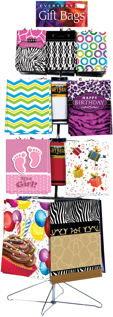 Everyday Gift Bags & Tissue Floor Display - 264 Ct.(264x.55)