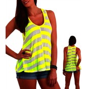 Neon Yellow Stripe Juniors Tank