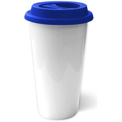 Blue Double Wall Porcelain Mug