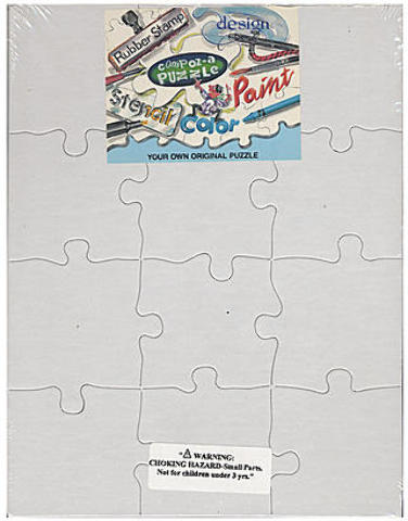 Compoz-A-Puzzle Blank Puzzles (8 1 / 2 In. x 11 In.) - 12 Pie(2x.86)
