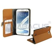 Brown Leather Folio Wallet &amp; Case for Samsung Galaxy Note II