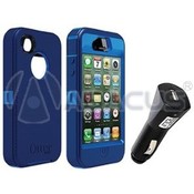 Otterbox Defender Case w/Car Charger for iPhone 4S -O/N Blue