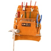 10 Pocket Suede Leather Tool Pouch Bag