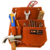 Extra Capacity Suede Leather Tool Pouch Bag