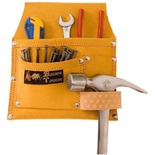 3 Pocket Suede Leather Contractors Tool Belt Pouch Bag