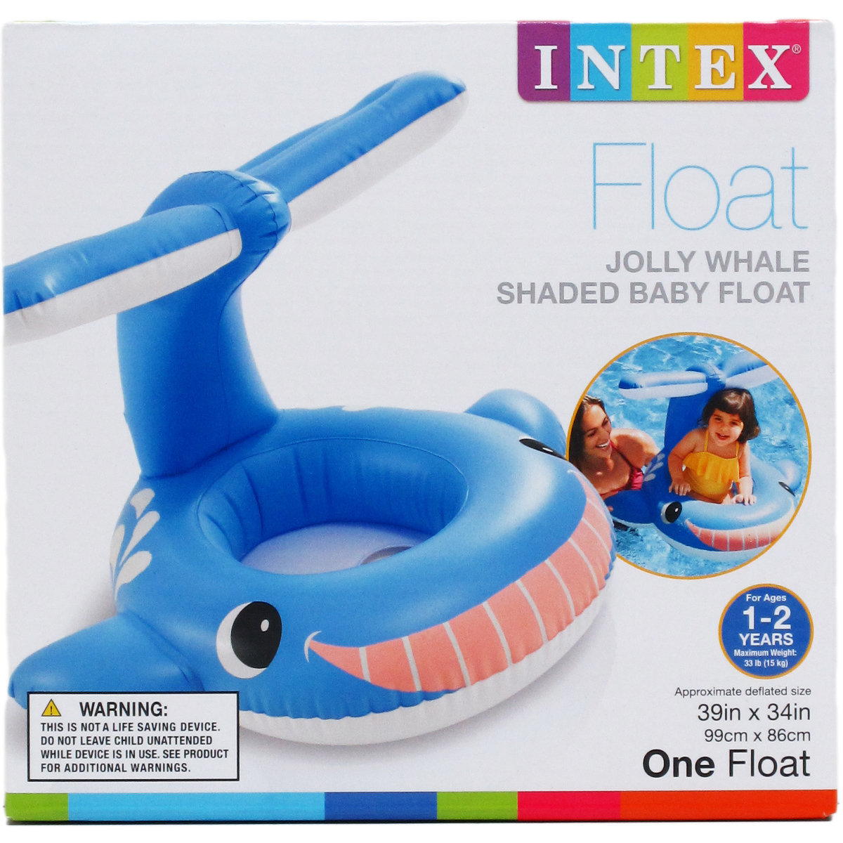 swimways sun shade spring float in whale