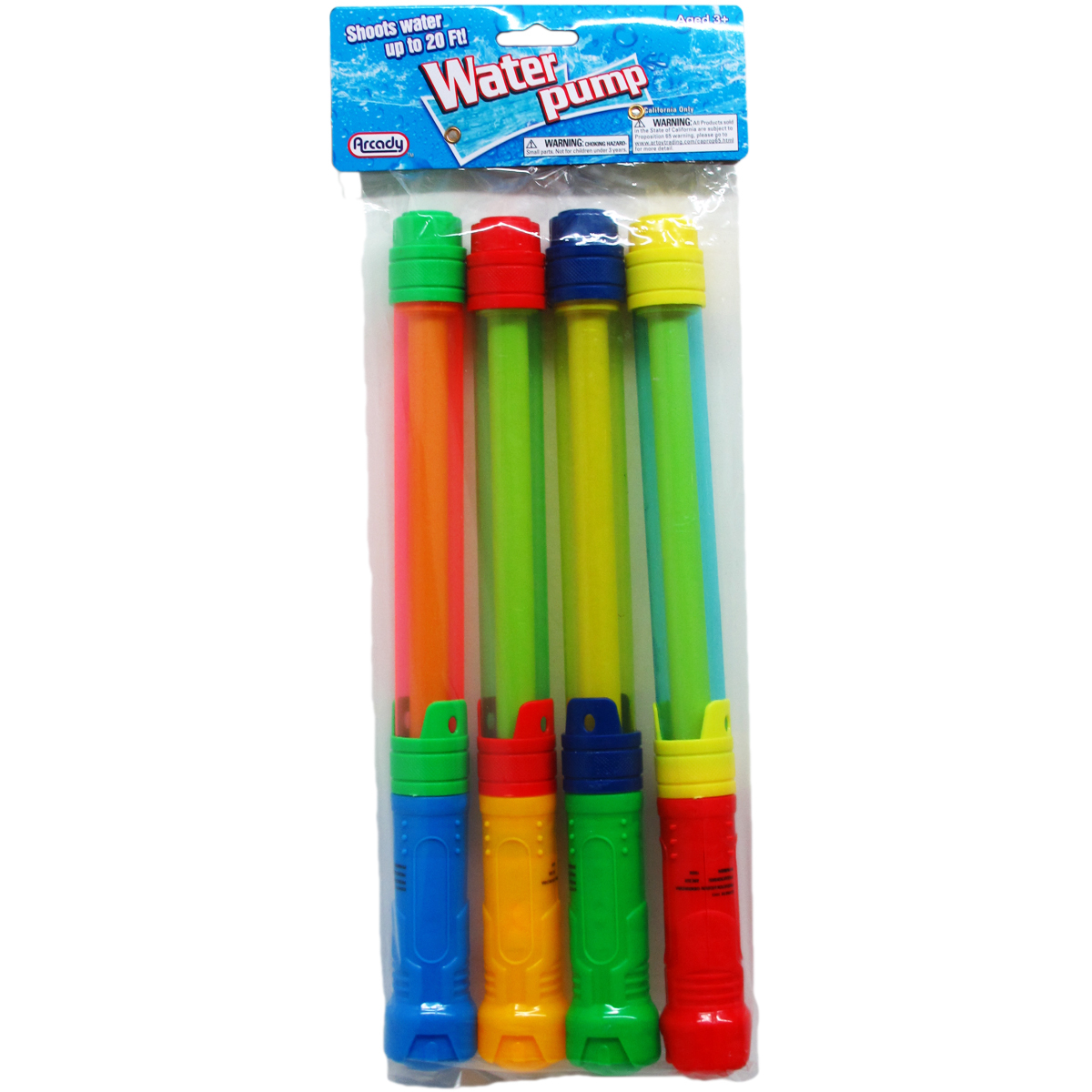 Bulk Water Pump Pool Toys Assorted, Plastic, 4 Pack