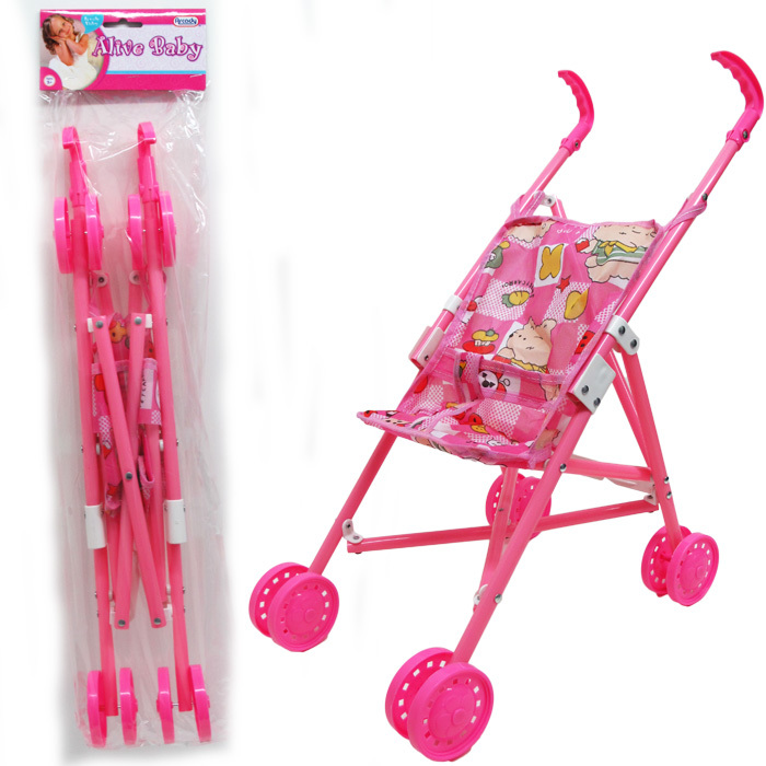 Wholesale Baby Dolls' Strollers Plastic, Pink, 20"