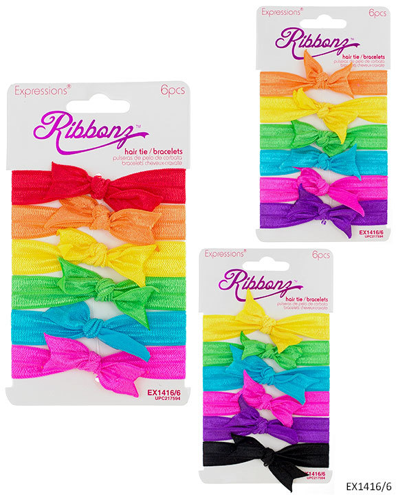 Wholesale Bow Hair Ties 6 Piece Assorted DollarDays