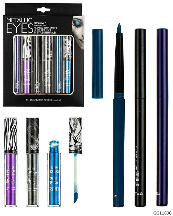 Wholesale Style Essentials Metallic Eyeshadow Eyeliner Set