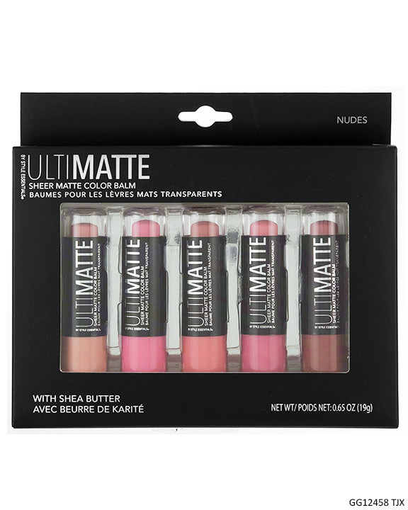 Style Essentials Ultimatte Pink Sheer Matte Lip Balm 5 Balms