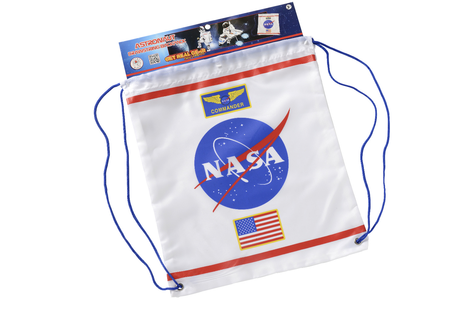 Wholesale Drawstring Backpack Astronaut, White(6x.51)