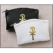 White Zipper Rosary Case