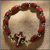 Brazilian Wood Rosary Bracelet