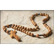 Olive Wood Cord Rosary