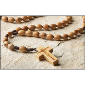 Olive Wood Cord Rosary