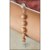 Olive Wood Rosary Bracelet