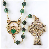 Irish Round Glass Rosary