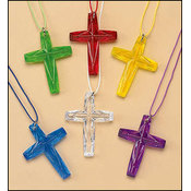 Crystal-Cut Cross Necklace Assortment