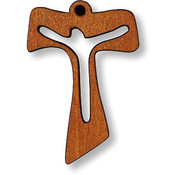 Wood Tau Crucifix