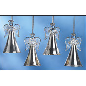 Silver Glass Angel Ornament Assortment