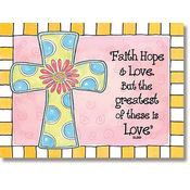 Green Cross with Flower Magic Sticker