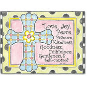 Blue Cross with Flower Magic Sticker