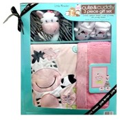 Little Miracles Baby Gift Set 3Pc Set Zebra Character