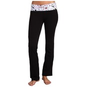 Doodle Printed Fold Over Yoga Pants
