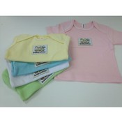 Assorted Baby Tees with Logo Patch- 6-12 Months