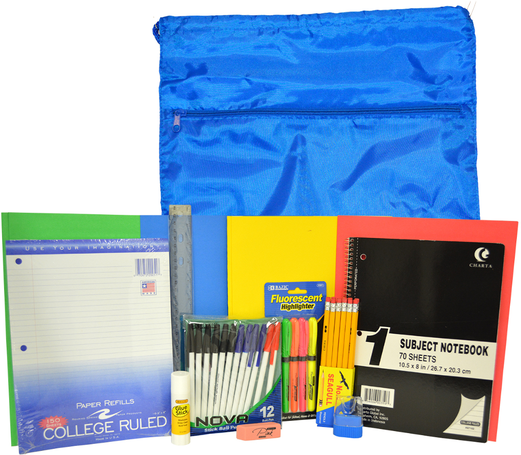 Jr. High/High School Kit w/Drawstring Backpack 12 Count, 25 Piece