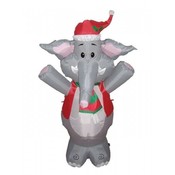 Four Foot Christmas Blow up Cute Elephant Yard Dec