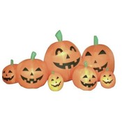 Eight Foot Wide Halloween Inflatable Pumpkins