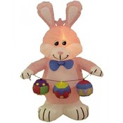 Four Foot Easter Inflatable Rabbit with Color Eggs