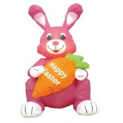 Four Foot Easter Inflatable Sitting Rabbit Holding