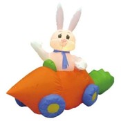 Five Foot Long Easter Inflatable Rabbit in Carrot