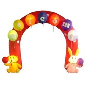 Nine Foot Easter Inflatable Archway with Rabbit an