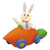 Six Foot Long Easter Inflatable Rabbit in Carrot C