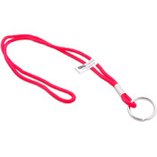 Lanyard w/Ring-Red