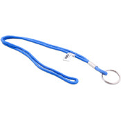 Lanyard w/Ring-Blue