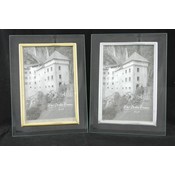 Glass Frame 4 X 6"- Gold Or Silver Trim