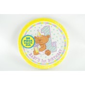 Paper Plates 7" 20 Pack- Baby's 1St Birthday